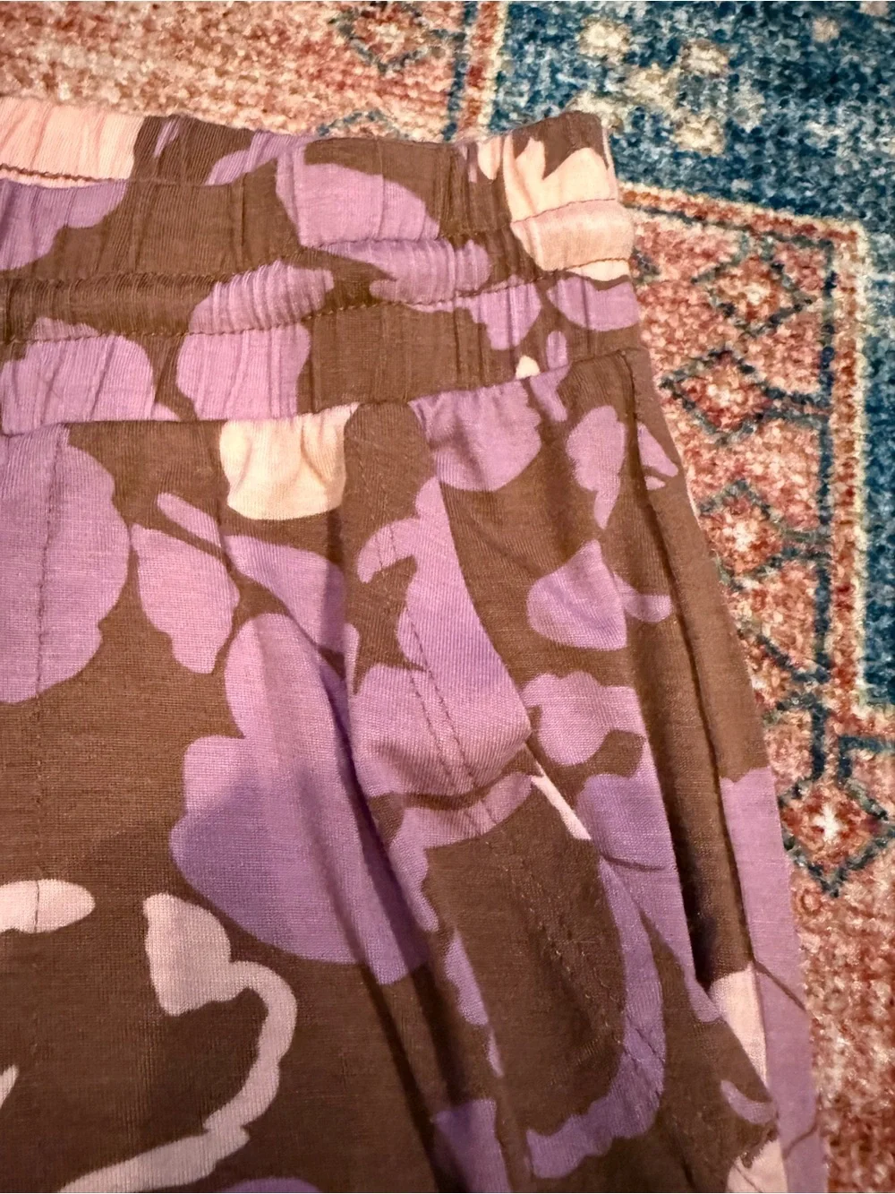 stars above Purple & Brown Floral Loungewear Set